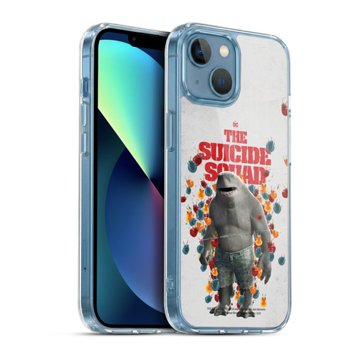 The Suicide Squad 2021 Character Poster King Shark Soft Gel Case for Apple iPhone 13 Mini & MagSafe