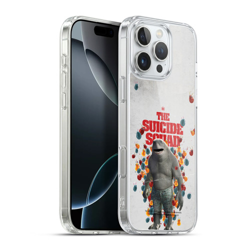 The Suicide Squad 2021 Character Poster King Shark Soft Gel Case for Apple iPhone 16 Pro Max & MagSafe