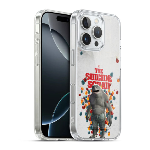 The Suicide Squad 2021 Character Poster King Shark Soft Gel Case for Apple iPhone 16 Pro & MagSafe