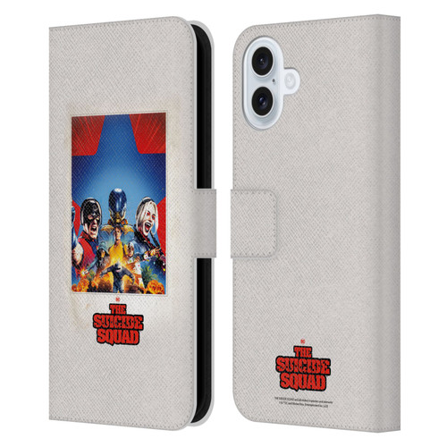 The Suicide Squad 2021 Character Poster Group Leather Book Wallet Case Cover For Apple iPhone 16 Plus