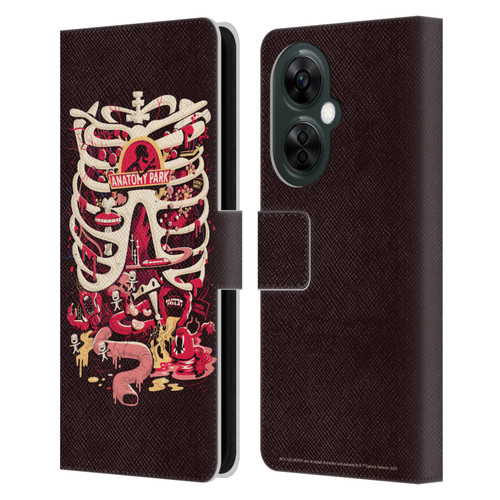 Rick And Morty Season 1 & 2 Graphics Anatomy Park Leather Book Wallet Case Cover For OnePlus Nord CE 3 Lite 5G