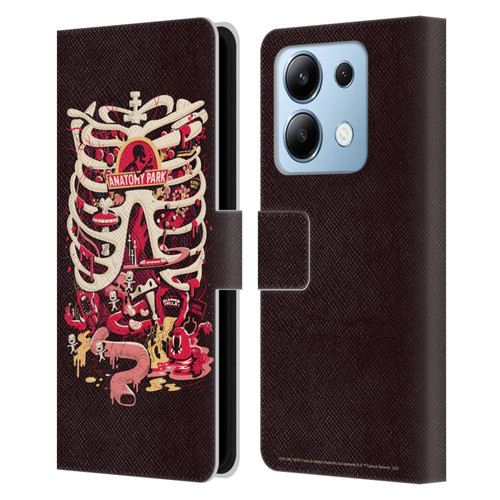 Rick And Morty Season 1 & 2 Graphics Anatomy Park Leather Book Wallet Case Cover For Xiaomi Redmi Note 13/13 Pro 5G
