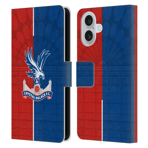 Crystal Palace FC 2023/24 Crest Kit Home Leather Book Wallet Case Cover For Apple iPhone 16