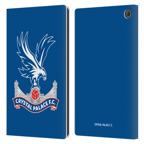 Crystal Palace FC Crest Plain Leather Book Wallet Case Cover For Amazon Fire Max 11 2023