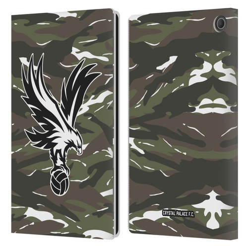 Crystal Palace FC Crest Woodland Camouflage Leather Book Wallet Case Cover For Amazon Fire Max 11 2023