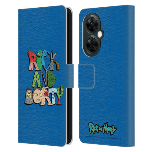 Rick And Morty Season 3 Character Art Typography Leather Book Wallet Case Cover For OnePlus Nord CE 3 Lite 5G