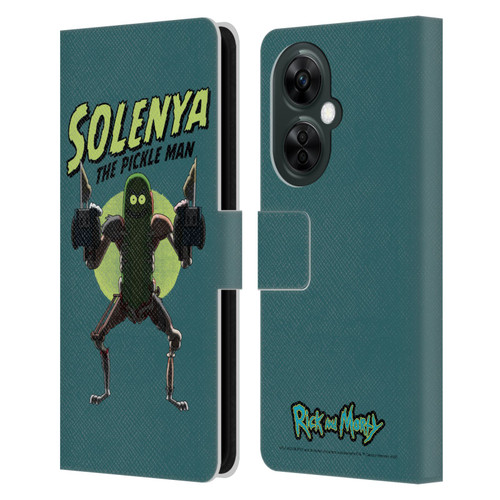 Rick And Morty Season 3 Character Art Pickle Rick Leather Book Wallet Case Cover For OnePlus Nord CE 3 Lite 5G