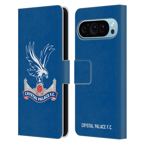 Crystal Palace FC Crest Plain Leather Book Wallet Case Cover For Google Pixel 9 / Pixel 9 Pro