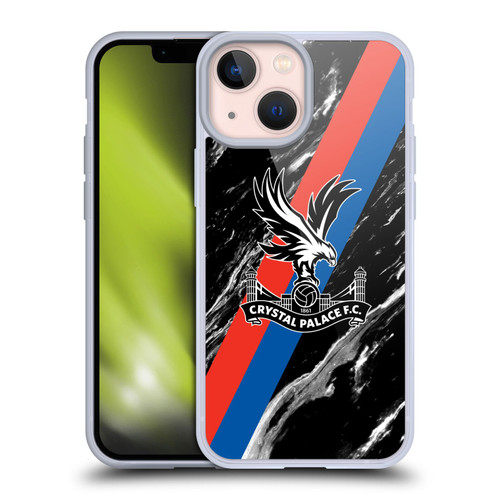 Crystal Palace FC Crest Black Marble Soft Gel Case for Apple iPhone 13 Mini & MagSafe