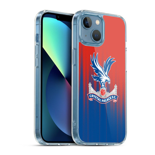 Crystal Palace FC Crest Halftone Soft Gel Case for Apple iPhone 13 Mini & MagSafe