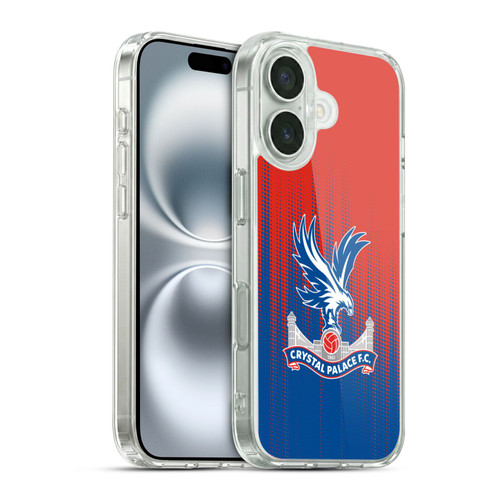Crystal Palace FC Crest Halftone Soft Gel Case for Apple iPhone 16 & MagSafe
