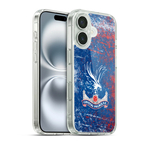 Crystal Palace FC Crest Distressed Soft Gel Case for Apple iPhone 16 & MagSafe