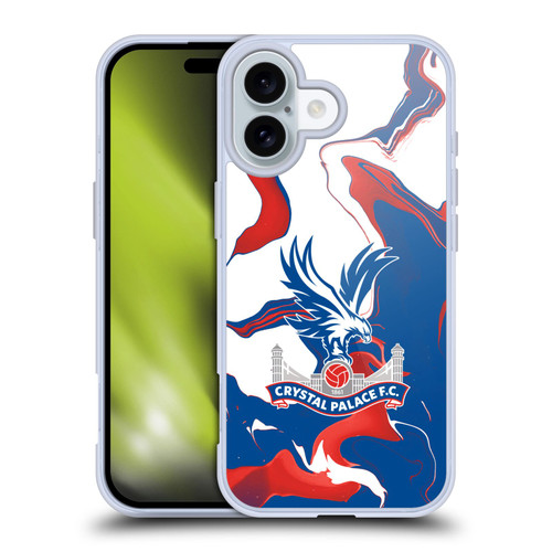 Crystal Palace FC Crest Marble Soft Gel Case for Apple iPhone 16 & MagSafe