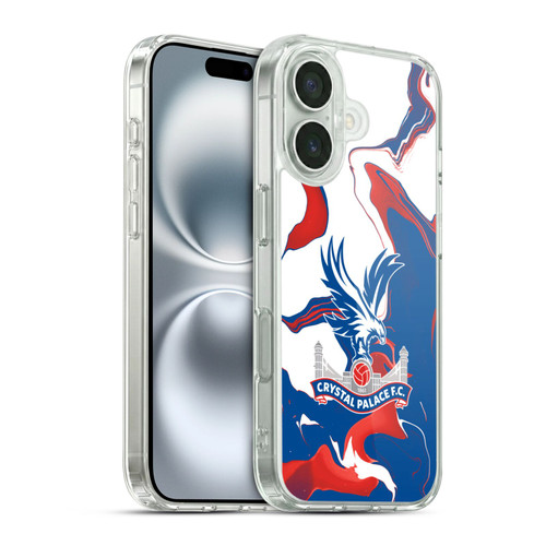 Crystal Palace FC Crest Marble Soft Gel Case for Apple iPhone 16 & MagSafe