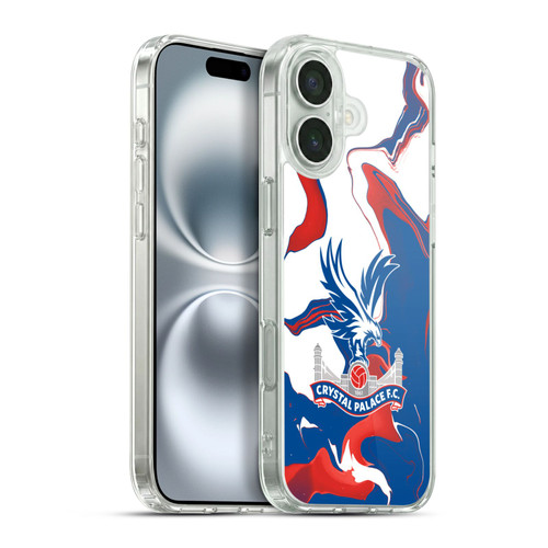 Crystal Palace FC Crest Marble Soft Gel Case for Apple iPhone 16 Plus & MagSafe