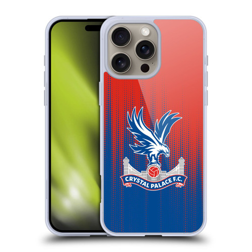 Crystal Palace FC Crest Halftone Soft Gel Case for Apple iPhone 16 Pro Max & MagSafe
