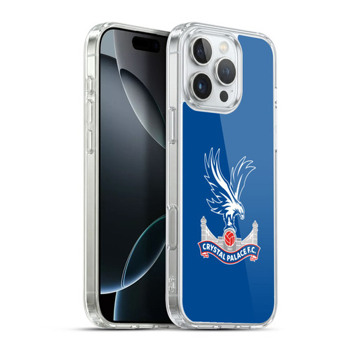 Crystal Palace FC Crest Plain Soft Gel Case for Apple iPhone 16 Pro Max & MagSafe