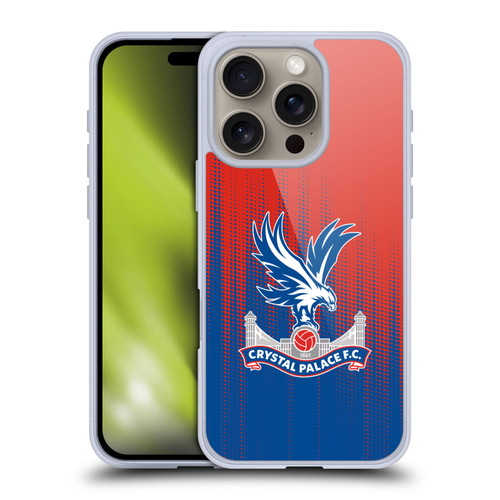 Crystal Palace FC Crest Halftone Soft Gel Case for Apple iPhone 16 Pro & MagSafe