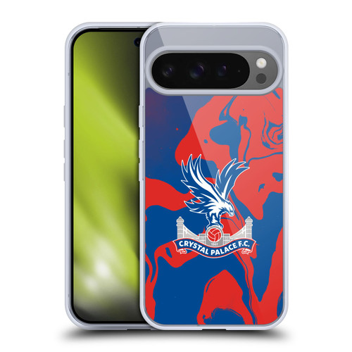 Crystal Palace FC Crest Red And Blue Marble Soft Gel Case for Google Pixel 9 Pro XL