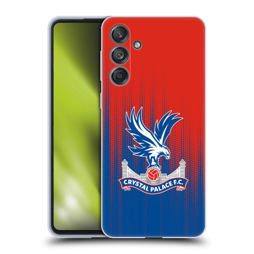 Crystal Palace FC Crest Halftone Soft Gel Case for Samsung Galaxy M55 5G