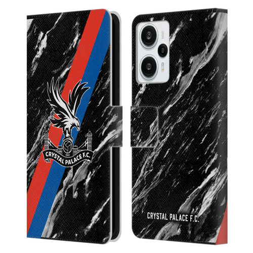 Crystal Palace FC Crest Black Marble Leather Book Wallet Case Cover For Xiaomi Redmi Note 12T