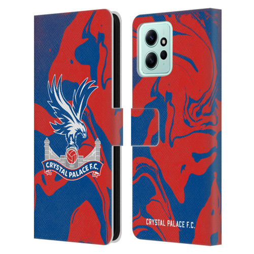 Crystal Palace FC Crest Red And Blue Marble Leather Book Wallet Case Cover For Xiaomi Redmi 12