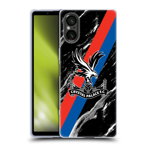 Crystal Palace FC Crest Black Marble Soft Gel Case for Sony Xperia 5 V 5G