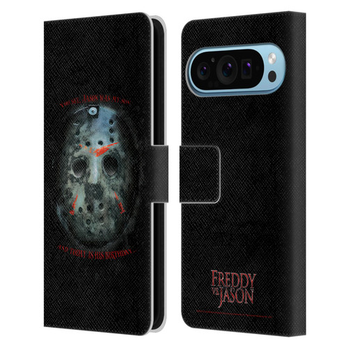 Freddy VS. Jason Graphics Jason's Birthday Leather Book Wallet Case Cover For Google Pixel 9 / Pixel 9 Pro