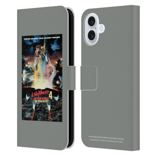 A Nightmare On Elm Street 4 The Dream Master Graphics Poster Leather Book Wallet Case Cover For Apple iPhone 16 Plus