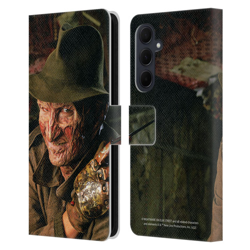 A Nightmare On Elm Street 4 The Dream Master Graphics Freddy Leather Book Wallet Case Cover For Samsung Galaxy A35 5G