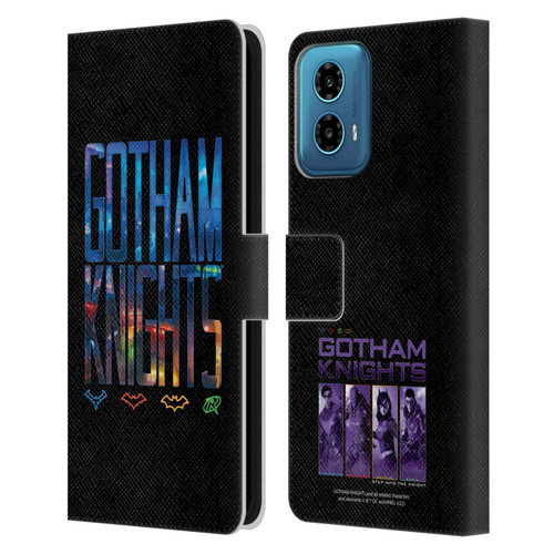 Gotham Knights Character Art Logo Leather Book Wallet Case Cover For Motorola Moto G34 5G