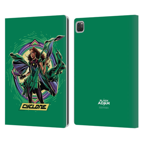 Black Adam Graphics Cyclone Leather Book Wallet Case Cover For Apple iPad Pro 13 M4 2024
