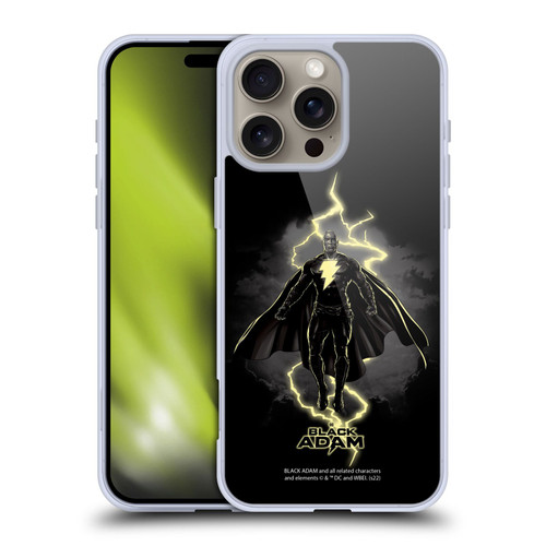 Black Adam Graphics Lightning Soft Gel Case for Apple iPhone 16 Pro Max