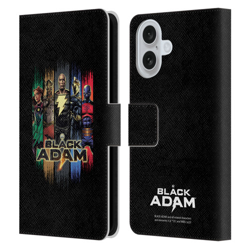 Black Adam Graphics Group Leather Book Wallet Case Cover For Apple iPhone 16