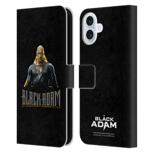 Black Adam Graphics Black Adam Leather Book Wallet Case Cover For Apple iPhone 16 Plus