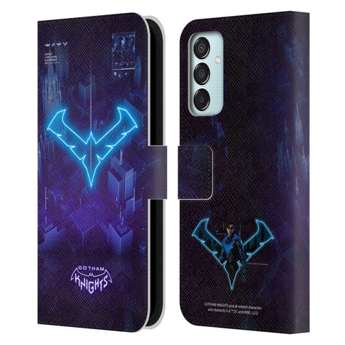 Gotham Knights Character Art Nightwing Leather Book Wallet Case Cover For Samsung Galaxy M15/F15 5G