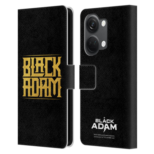 Black Adam Graphics Logotype Leather Book Wallet Case Cover For OnePlus Nord 3 5G