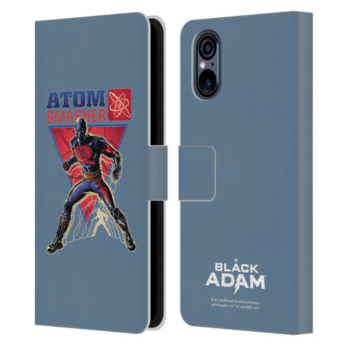 Black Adam Graphics Atom Smasher Leather Book Wallet Case Cover For Sony Xperia 5 V 5G