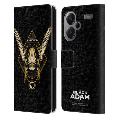 Black Adam Graphics Hawkman Leather Book Wallet Case Cover For Xiaomi Redmi Note 13 Pro Plus 5G