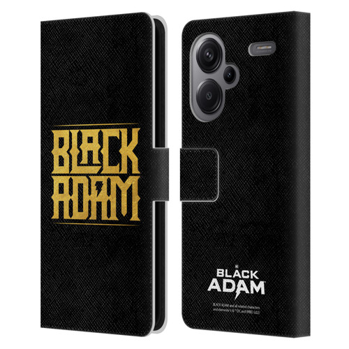 Black Adam Graphics Logotype Leather Book Wallet Case Cover For Xiaomi Redmi Note 13 Pro Plus 5G