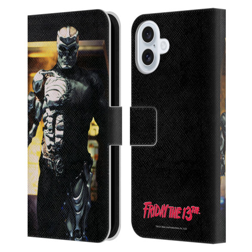 Friday the 13th: Jason X Graphics Jason Cyborg Leather Book Wallet Case Cover For Apple iPhone 16 Plus