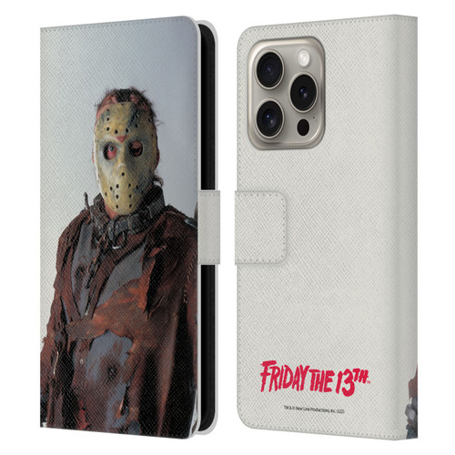 Friday the 13th: Jason X Graphics Jason Leather Book Wallet Case Cover For Apple iPhone 16 Pro
