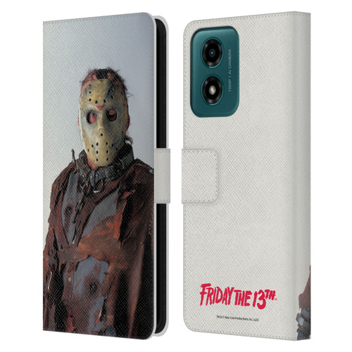 Friday the 13th: Jason X Graphics Jason Leather Book Wallet Case Cover For Motorola Moto G04/G04s/G24 4G