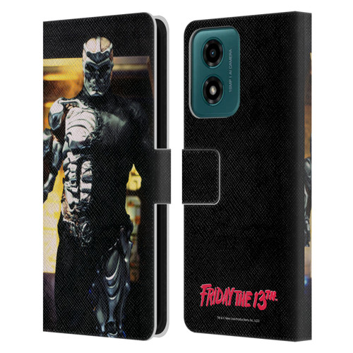 Friday the 13th: Jason X Graphics Jason Cyborg Leather Book Wallet Case Cover For Motorola Moto G04/G04s/G24 4G