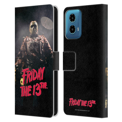 Friday the 13th: Jason X Graphics Jason Voorhees Leather Book Wallet Case Cover For Motorola Moto G34 5G