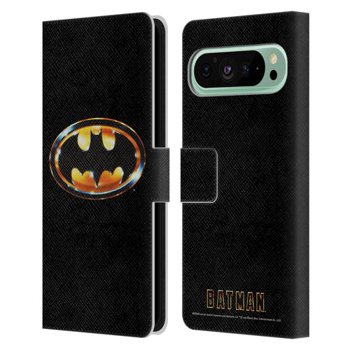 Batman (1989) Key Art Logo Leather Book Wallet Case Cover For Google Pixel 9 Pro XL