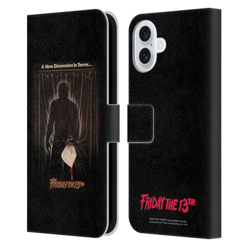 Friday the 13th Part III Key Art Poster 3 Leather Book Wallet Case Cover For Apple iPhone 16 Plus