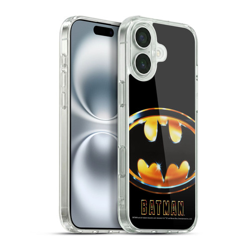 Batman (1989) Key Art Poster Soft Gel Case for Apple iPhone 16 Plus