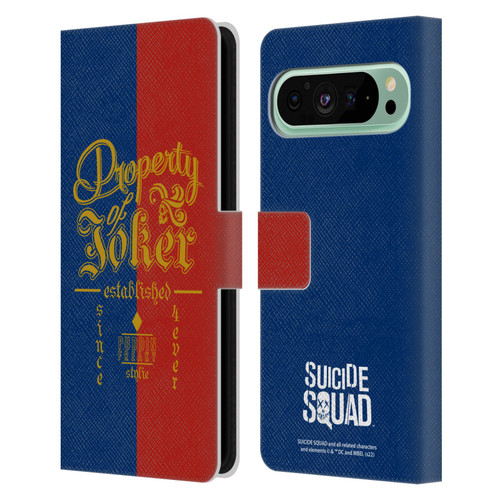 Suicide Squad 2016 Graphics Property Of Joker Leather Book Wallet Case Cover For Google Pixel 9 Pro XL