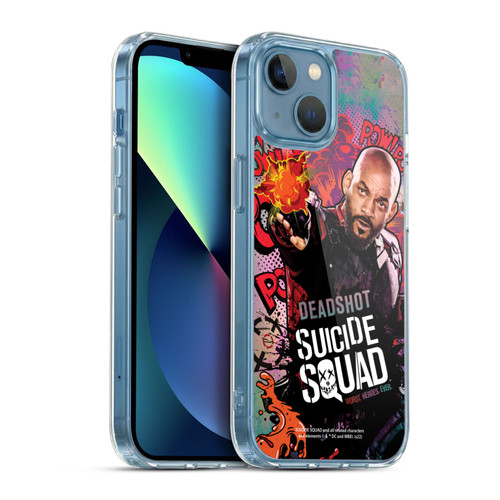 Suicide Squad 2016 Graphics Deadshot Poster Soft Gel Case for Apple iPhone 13 Mini & MagSafe
